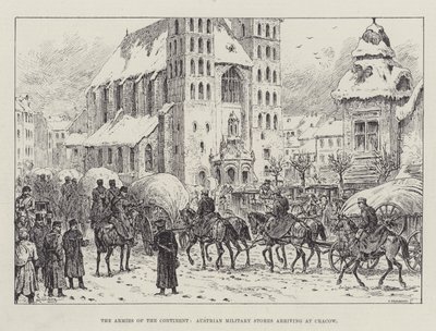 The Armies of the Continent, Austrian Military Stores arriving at Cracow by Johann Nepomuk Schonberg